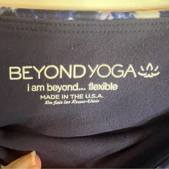 Beyond Yoga Splatter Blue Leggings Size Medium Full Length Mid Rise - Picture 7 of 7